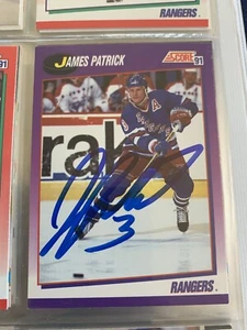 5 James Patrick hockey cards. 1 card autographed - Picture 1 of 5