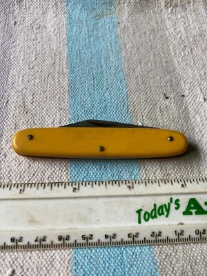 Vintage Frost Cutlery Flying Falcon 2" Stainless Rostfrei Blade Yellow Handle - Image 1 of 4