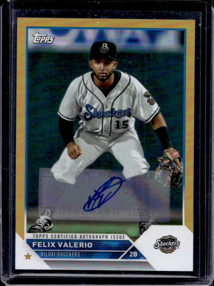 2023 Topps Pro Debut Felix Valerio Gold Foil Prospect Auto Autograph #23/50 #55