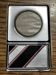 Trunk Lock Bezel Emblem New Old Stock Decal Red Silver Scratch Guard Accent - Picture 1 of 3