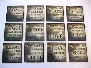 12 eleganti magneti da frigorifero di ispirazione dozzina religiosi cristiani set B - Foto 1 di 3