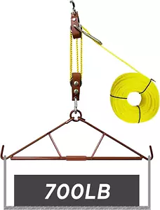 Game Hoist Gambrel con 700LB Capacidad Percha de Ciervo y Alce Doble Polea Polipasto Lif - Imagen 1 de 12