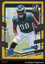 2023 Donruss Press Proof Gold Die Cut #381 Jalen Carter 5/25 RATED ROOKIE RC