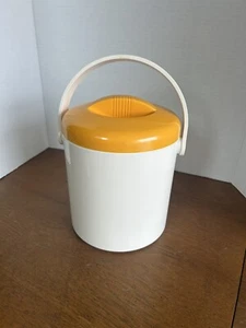 VTG ITALIAN PEDRINI LILLO PPL YELLOW & WHITE INSULATED ICE BUCKET~BOTTLE CHILLER - Picture 1 of 8