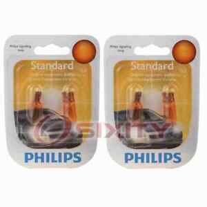 2 pc Philips Front Side Marker Light Bulbs for Chrysler Cordoba Fifth Avenue pn