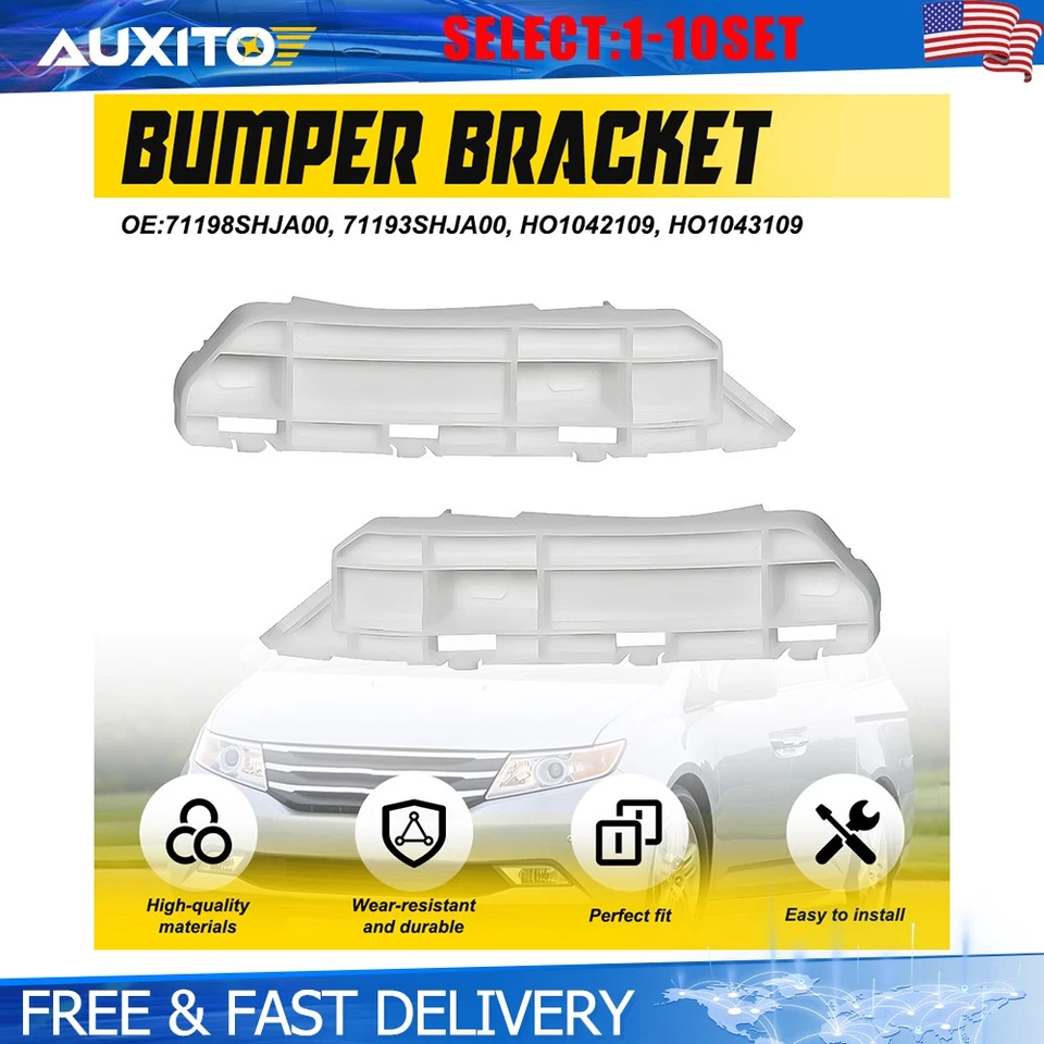 Soporte espaciador de parachoques blanco para Honda Odyssey 2005-2010 delantero izquierdo derecho 2-20X Foto 1 de 4