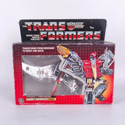 Transformers G1 Dinobot Swoop Complete + Box & Paperwork Vintage - Repro Insert - Image 1 of 4