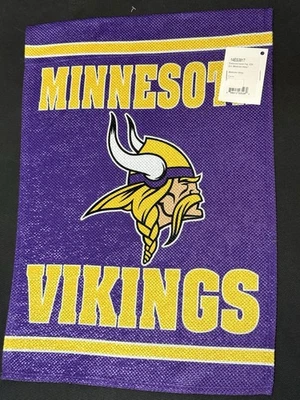 Minnesota Vikings Embossed Suede Garden Flag 12.5x18” NFL Football By Evergreen - Image 1 of 3