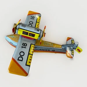 Vintage Ziss Germany Tin Litho Airplane – Dornier Do 18 Seaplane Toy - Picture 1 of 7