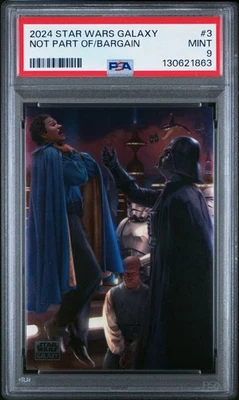 POP 2! 2024 TOPPS CHROME STAR WARS GALAXY 3 NOT PART OF THE BARGAIN PSA 9 - Image 1 of 2