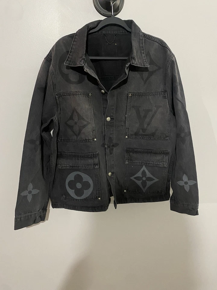 Chaqueta de mezclilla Louis Vuitton gigante con monograma de algodón negra X-LARGE  Foto 1 de 4
