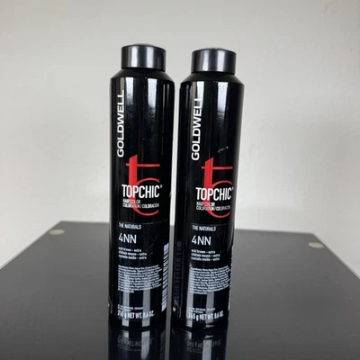 Lot Of 2 Goldwell Topchic Hair Color CAN 8.6 oz 4NN FROM EUROPE 250ml - Image 1 of 4