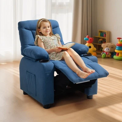 Silla reclinable para niños Uimoso con soporte para taza bolsillo lateral respaldo ajustable reposapiés Foto 1 de 4