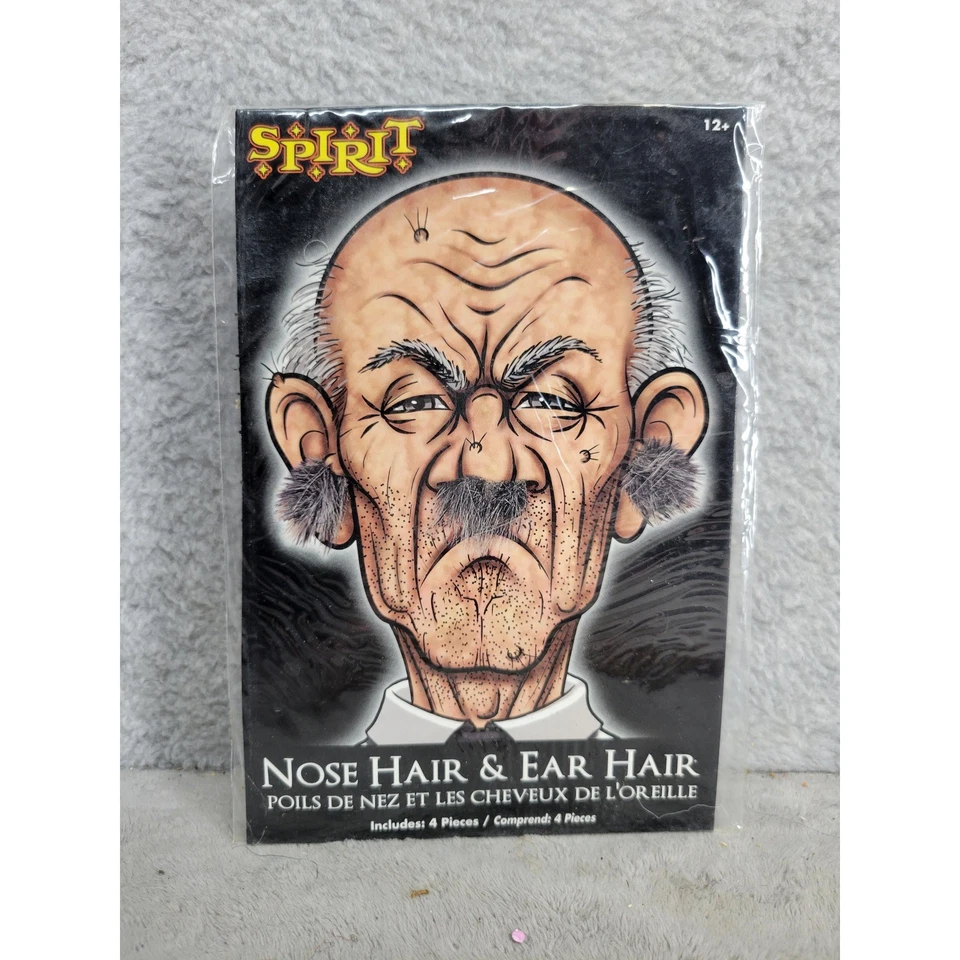 Espíritu Halloween Viejo Hombre Nariz Cabello y Oreja Cabello Disfraz Accesorio Mordaza Broma Foto 1 de 3