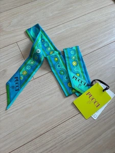 EMILIO PUCCI Seidentuch Blau und Grün aus Japan Neu - Bild 1 von 3