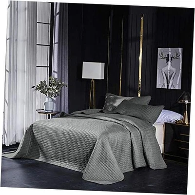  Oversize King,Cal King Box Box Stitch-Oversize King/Cal King (118x106) Gray - Image 1 of 4