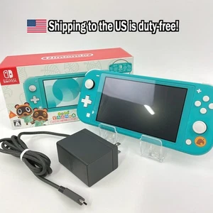 Nintendo Switch Lite Animal Crossing Tommy Aloha Turquoise Console Ship From US - Picture 1 of 20