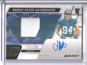 2023 Panini Zenith Jalin Hyatt Rookie Patch Auto RPA RC /299 #215 Giants - Picture 1 of 2
