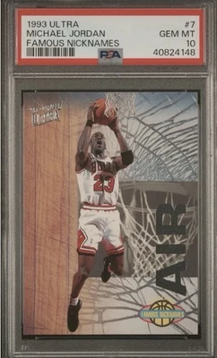 1993 Fleer Ultra Famous Nicknames Michael Jordan Air PSA 10 Gem Mint - Image 1 of 2
