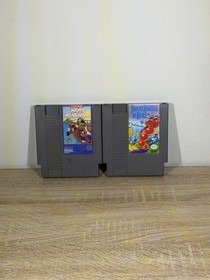 NES Game Bundle Mickey Mousecapade Snake Rattle N Roll | TESTED & WORKING