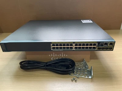 Cisco Catalyst (WS-C2960S-24PS-L) 24-Ports PoE+ Switch. READ DESCRIPTION - Image 1 of 4