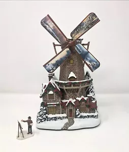 Mulino a vento Thomas Kinkade Vecchio a Natale 2011 con certificato di autenticità - Foto 1 di 10