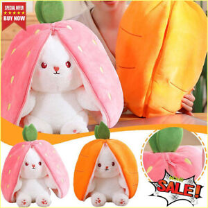 Bunny Plush Toy Rabbit Stuffed Doll Animals Plush Hide-and-Seek with Carrot Eid