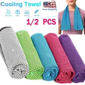 2X Cooling Towel Ice Towel Neck Wrap For Sports Running Jogging Gym Instant Cool - Picture 1 of 16