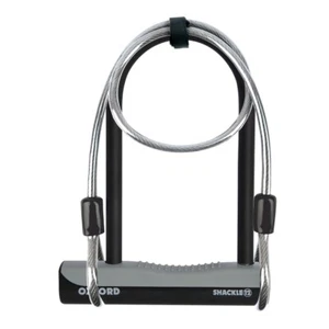 Oxford Shackle 12 Duo | D and U Lock | 1.2m Cable | Bike Bicycle | Bracket - Picture 1 of 5