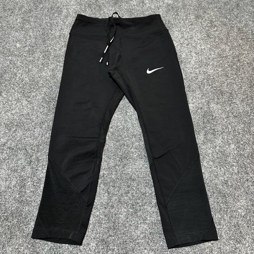 Pantaloni Nike Donna Extra Small Black Jogger Pull On Stretch Cordino Cordatura