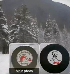 1974-75 NORDIQUES QUEBEC OLDER AMH VINTAGE WHA OLD OFFICIAL GAME PUCK CANADA - Picture 1 of 8