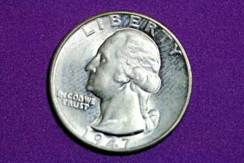 ESTATE FIND 1947 D- Washington Quarter!! #K1927 Cover