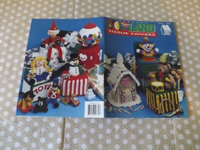 Annie's Attic 87T73 Crochet Toyland Tissue Covers 1993 7 Designs Elf Snowman  - Image 1 of 3