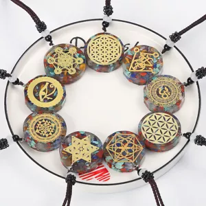 7 Chakra Natural Stone Energy Pendant Necklace Yoga Reiki Healing Amulet Lucky - Picture 1 of 26