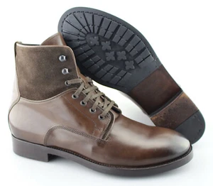 Hombres TO BOOT NEW YORK 'Abbott' Marrón Cuero/Gamuza Botas Talla US 9 - D - Imagen 1 de 5