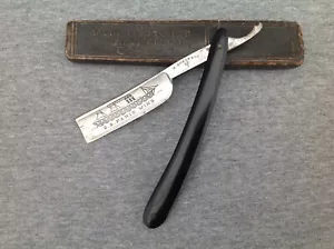 H Boker & Co "SS Paris Wins" Straight Razor, Etched Face - Picture 1 of 14
