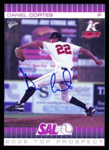 06 Kannapolis Intimidators DANIEL DAN CORTES Signed Card autograph AUTO MARINERS