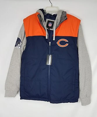 NFL Chicago Bears Unisex 5-IN-1 Reversible Vest and Hoodie Combo by G-III - Изображение 1 из 4