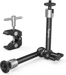Clamp W/ 1/4" and 3/8" Thread and 9.8 Inches Adjustable Friction Power Articulat - Picture 1 of 12
