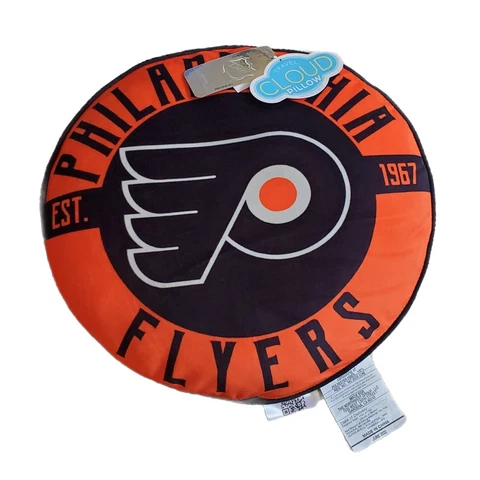 Philadelphia Flyers 3D Hockey Puck Travel Cloud Pillow Official NHL NEW W TAGS Cover