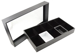 Clear Top Display Case, 10 Velvet lined Compartments with 10 Storage Tubs - Picture 1 of 4