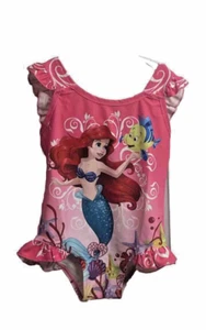 Ariel Flounder Swimsuit Little Mermaid Girls Size 5/6 Pink - Picture 1 of 2