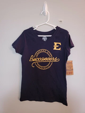 ETSU Buccaneers Youth/Girls Sz S Navy Shirt NEW NWT    SPT684 Cover