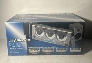 TOTALMENTE NUEVO Sistema de Audio de Tres CD Emerson MS3106 Sintonizador Digital Montable en Pared - Imagen 1 de 19