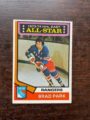 1974-75 O-Pee-Chee set break OPC #131 Brad Park AS - New York Rangers VG/EX — 第 1/2 张图片
