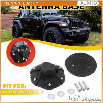 for Jeep Radio Antenna Base Cover for Jeep Wrangler 07+ JK JL JLU Gladiator JT M — 第 1/4 张图片