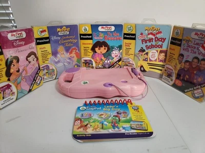 My First Leap Pad ROSA con 6 libros - Dora Princess Wiggles 1er día de escuela Foto 1 de 4