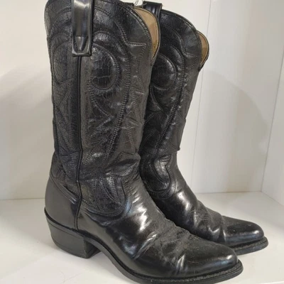 Botas de vaquero de cuero negras Durango vintage para hombre 8,5 D 31103 8370 Foto 1 de 4