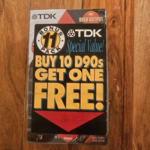 11 Pack New Sealed TDK D90 Blank Cassette 90Min High Output Factory IECI/Type 1 - Picture 1 of 5