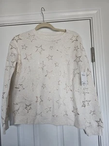 SO Girls XL (14/16) Crew Long Sleeve Shirt (Stars - Picture 1 of 2